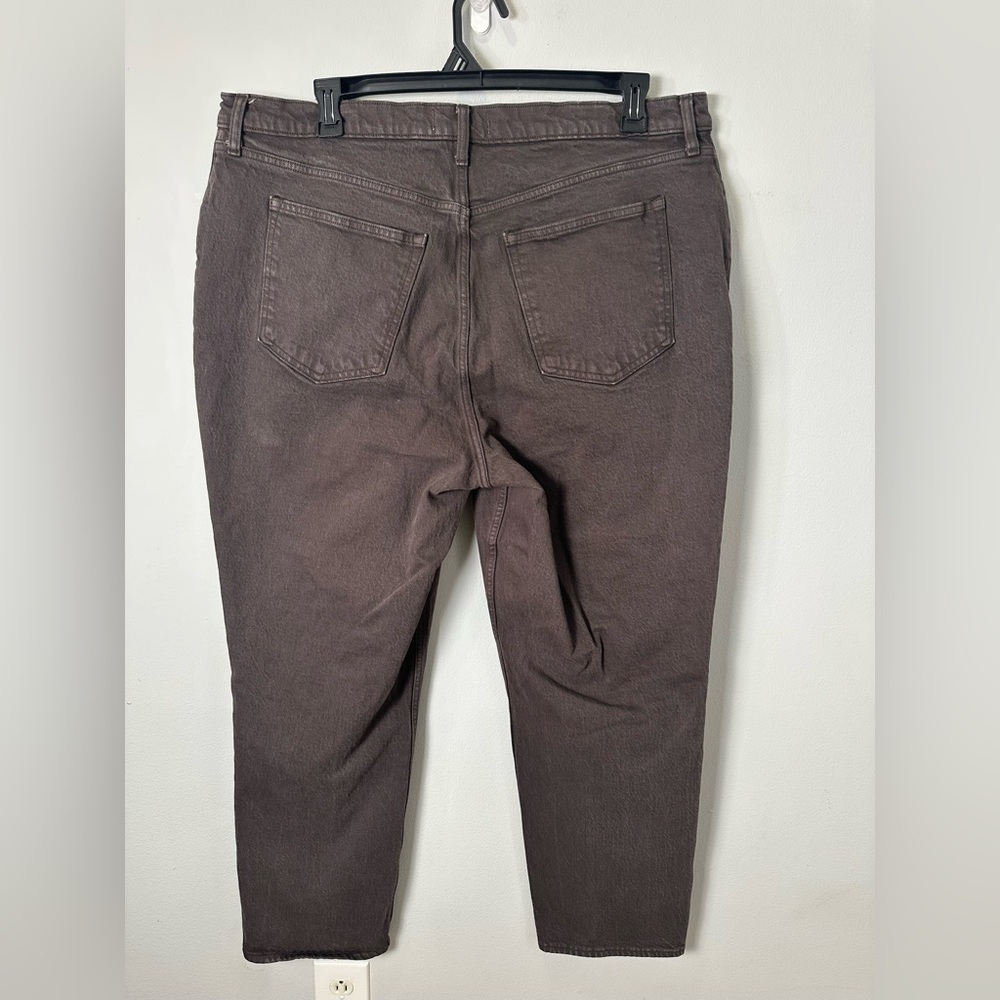 Abercrombie & Fitch Curve Love 90s Straight Ultra High Rise Jeans Brown 35/20R - Picture 3 of 9